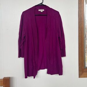 Laura Ashley XL Magenta Cardigan